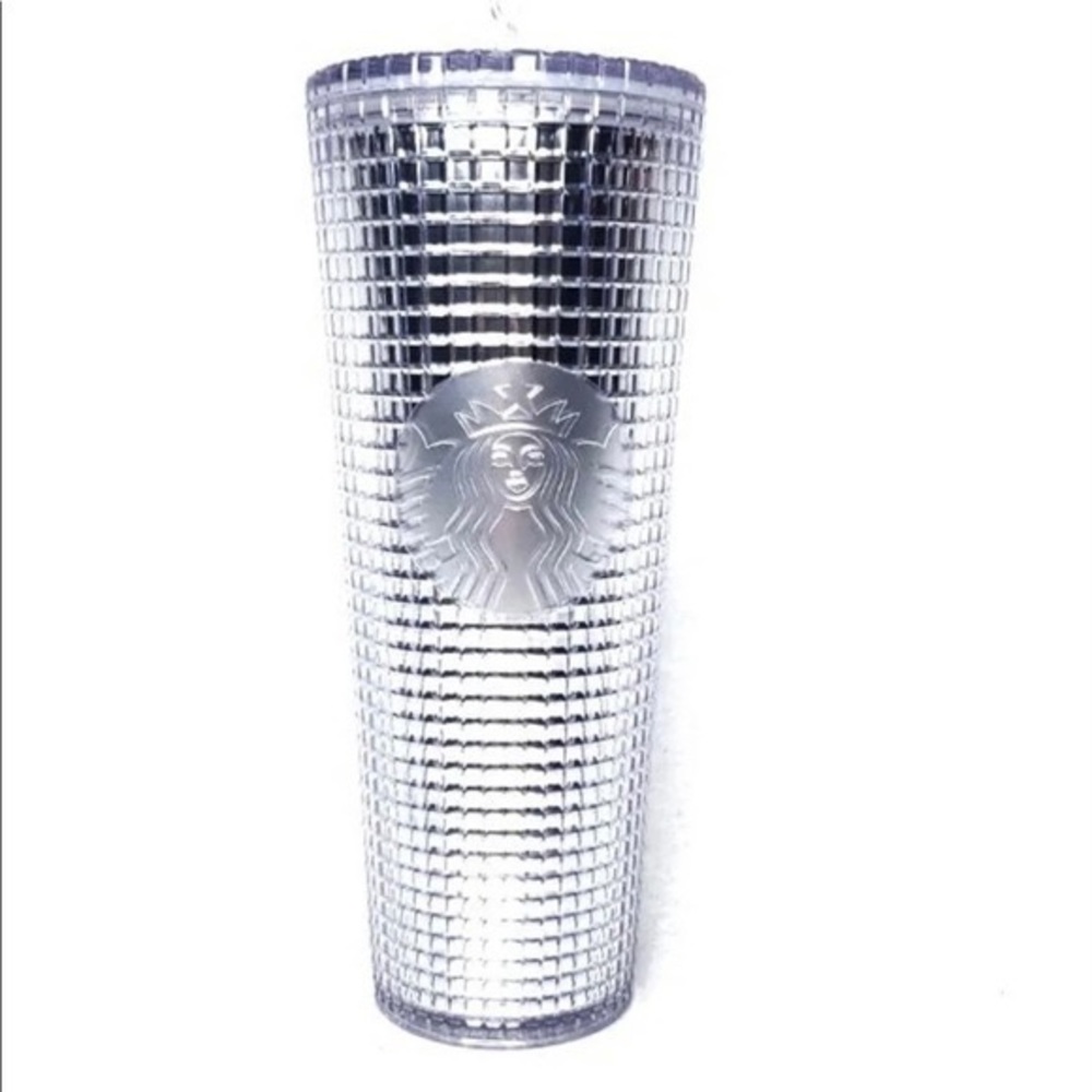 Starbucks Silver Grid Cold Cup